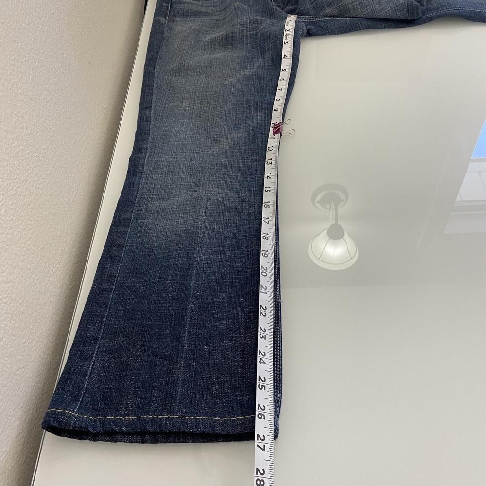 7 For All Mankind Womens Mia Crop Jeans Size 31 Read Studded Pockets Medium Wash - Picture 8 of 8